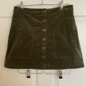 button up mini skirt